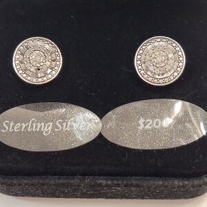 Sterling Silver Round Earrings